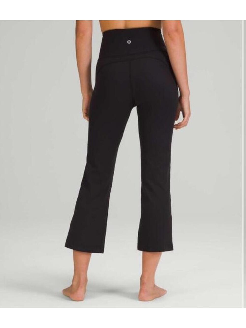 Lululemon Groove Super-High-Rise Crop Leggings Black Size 6